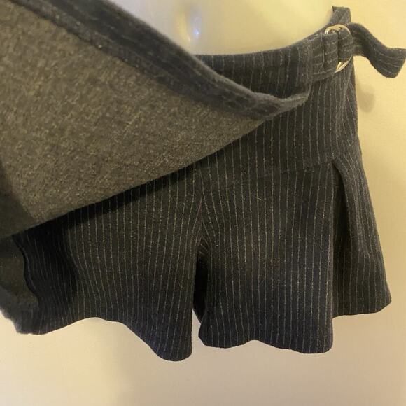 Zara Girl 13-14 Faux Wrap Mini Skirt Skorts Y2K Grunge Goth Clueless Preppy - Picture 2 of 6